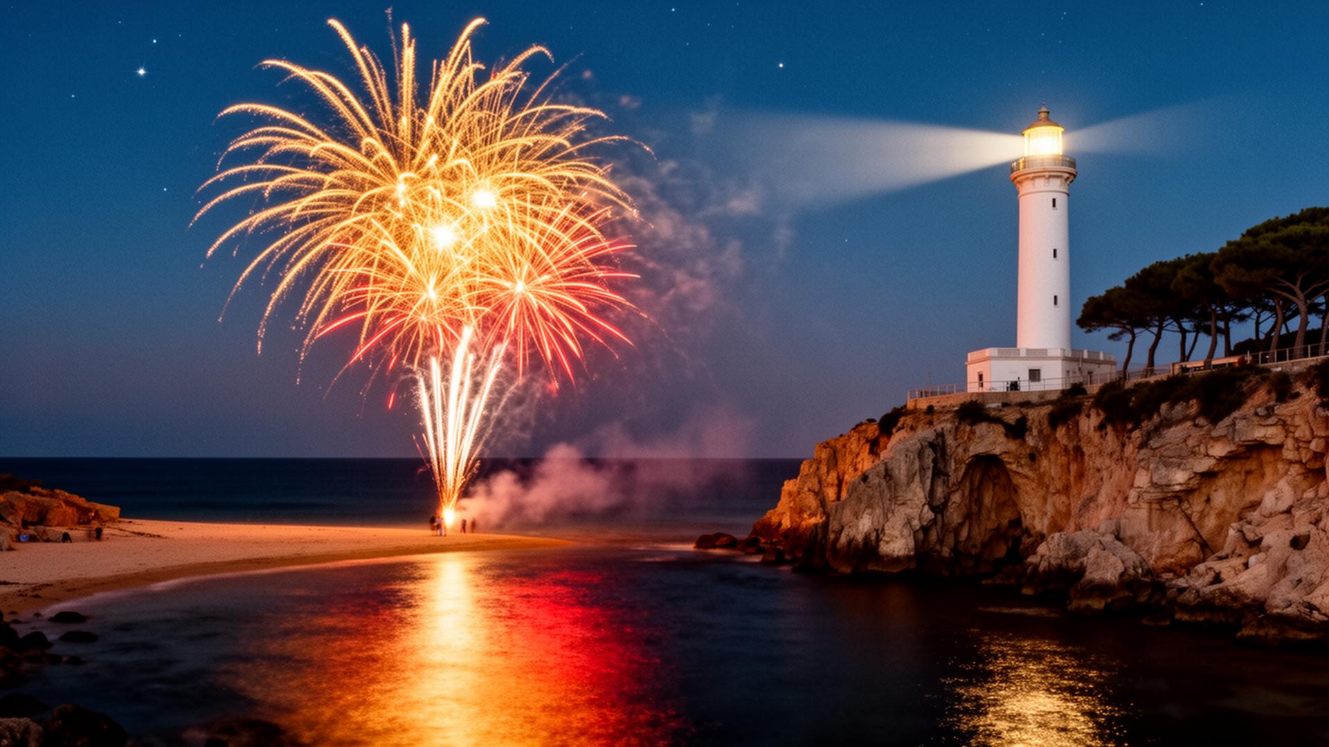 Focs sobre la Cala de la Mora